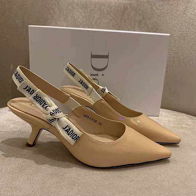 J'ADIOR SLINGBACK PUMP Nude Patent Calfskin - 1