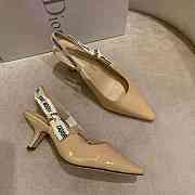 J'ADIOR SLINGBACK PUMP Nude Patent Calfskin - 5