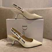 J'ADIOR SLINGBACK PUMP White Patent Calfskin - 5