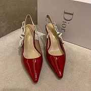 Dior J'Adior Slingback Pumps In Red Patent Leathe - 5