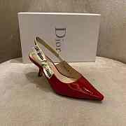 Dior J'Adior Slingback Pumps In Red Patent Leathe - 4
