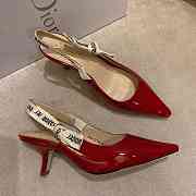 Dior J'Adior Slingback Pumps In Red Patent Leathe - 3