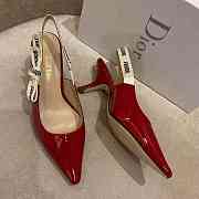 Dior J'Adior Slingback Pumps In Red Patent Leathe - 2