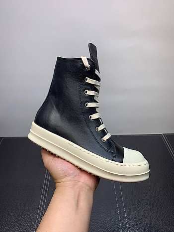 RICK OWENS SS22 FOGACHINE SNEAKERS IN FULL GRAIN CALF