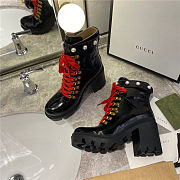 GUCCI Faux Pearl-embellished Leather Ankle Boots - 2