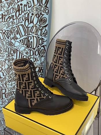 ROCKOKO Black leather biker boots with stretch fabric 8T6780A8C7F0PMM