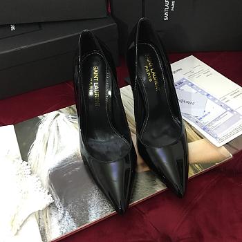 SAINT LAURENT Black & Gold Opyum 85 Heels 212418F122004