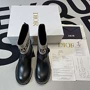 D-MAJOR ANKLE BOOT Black and White Technical Fabric and Black Calfskin KCI676SCN_S52X - 3