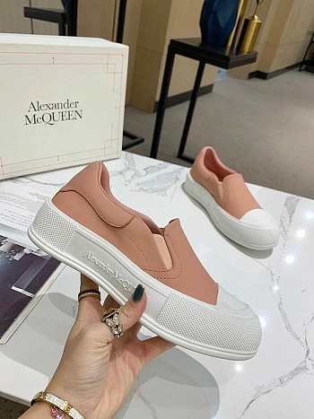 Alexander McQueen Deck Skate Plimsoll Lace-Up Magnolia (W) 654593