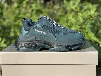 Balenciaga Triple S Clear Sole Full Dark Green 541624W2GA13210 