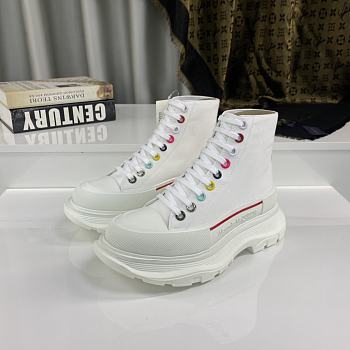 Alexander McQueen Tread Slick Lace Up Boot Whie Colour Back 611706W4MV21000