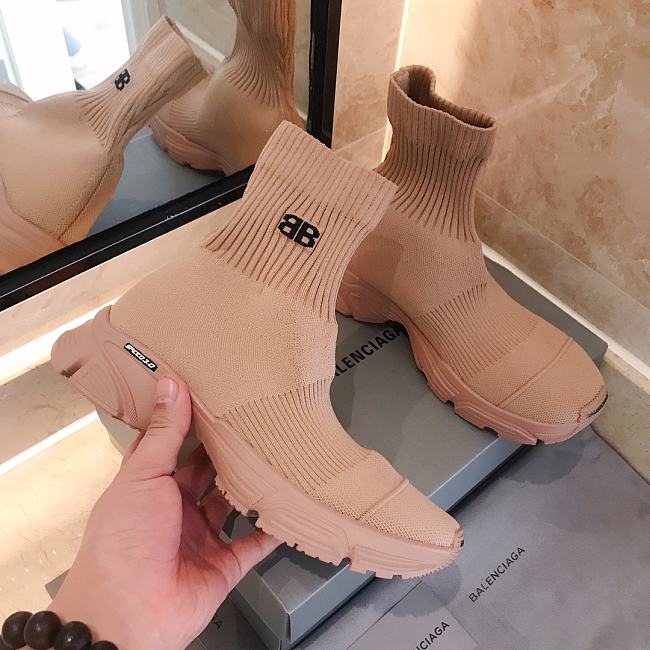 Balenciaga Speed Trainer Mr. Porter Dark Beige  - 1