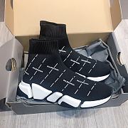 Balenciaga Speed 2.0 Black White Logo (W)  645420W2DBT1090 - 1