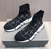 Balenciaga Speed 2.0 Black White Logo (W)  645420W2DBT1090 - 4