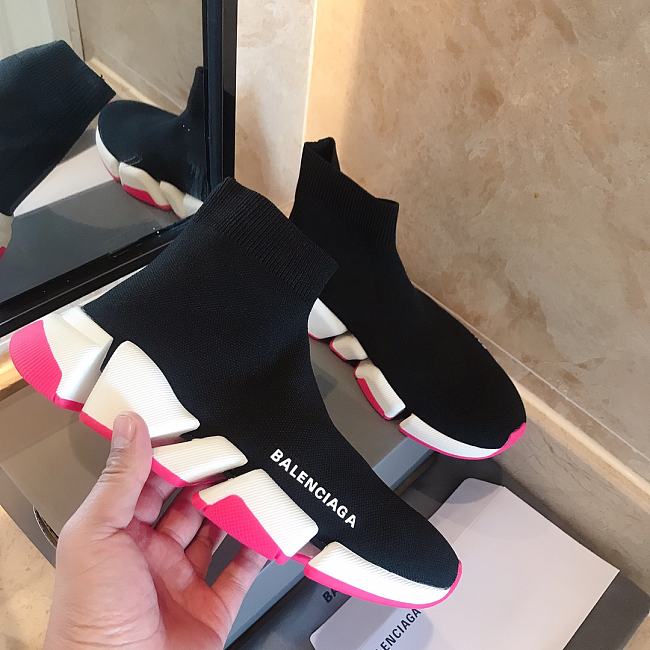 Balenciaga Speed Trainer Black Pink Sole (W)   587280 W1725 1915 - 1