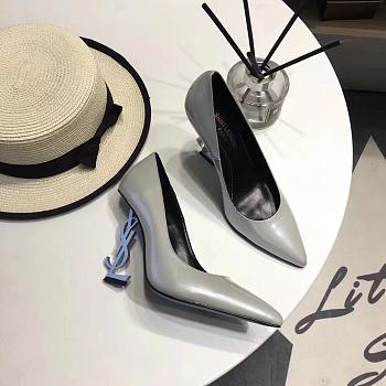 SAINT LAURENT Silver Opyum 85 Heels 212418F122004