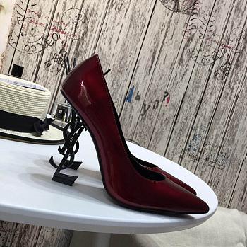 SAINT LAURENT Champange Red Opyum 85 Heels 212418F122004