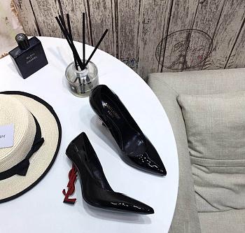 SAINT LAURENT Black  Opyum 85 Red Heels 212418F122004 