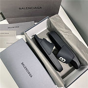 BALENCIAGA Black Logo Pool Slides  - 3