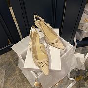 DIOR CAPTURE HEELED MULE Gold-Tone Metallic Mesh with Cannage - 6