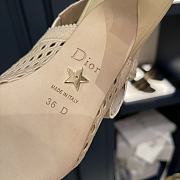 DIOR CAPTURE HEELED MULE Gold-Tone Metallic Mesh with Cannage - 5