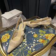 DIOR CAPTURE HEELED MULE Gold-Tone Metallic Mesh with Cannage - 3