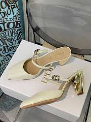 DIOR RHODES HEELED MULE White Calfskin KCP924VEA_S03W - 4