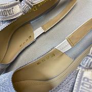 J'Adior Slingback Pump Gray Toile de Jouy Reverse Embroidered  - 4