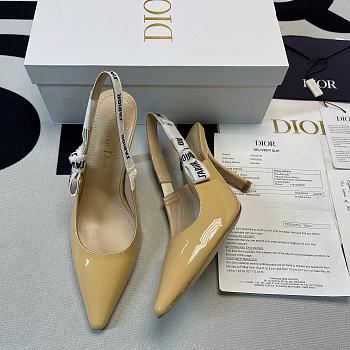 J'Adior Slingback Pump Yellow Patent Calfskin