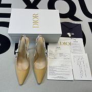 J'Adior Slingback Pump Yellow Patent Calfskin - 4