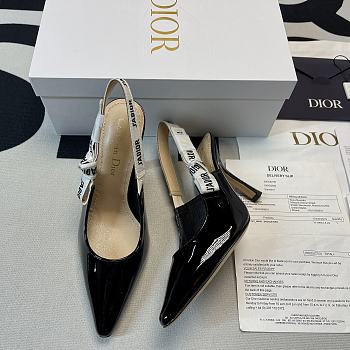J'ADIOR SLINGBACK PUMP Black Patent Calfskin