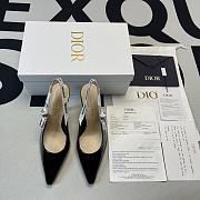 J'ADIOR SLINGBACK PUMP Black Patent Calfskin - 5