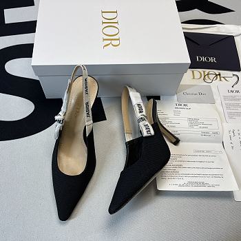 J'Adior Slingback Pump Black Technical Fabric KDC200TFL_S21U