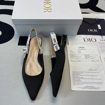 J'ADIOR SLINGBACK PUMP Black Patent Calfskin Sandals