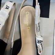 J'ADIOR SLINGBACK PUMP Black Patent Calfskin Sandals - 6
