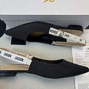 J'ADIOR SLINGBACK PUMP Black Patent Calfskin Sandals - 5