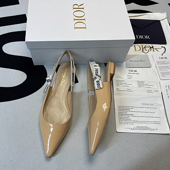 J'ADIOR SLINGBACK PUMP Nude Patent Calfskin Sandals