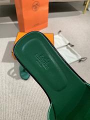 Hermes Oral Sandal Green Leather 001 - 3