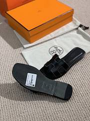 Hermes Oran Sandal Black Leather 002 - 4