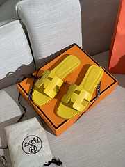 Hermes Oran Sandal Yellow Leather 007 - 1