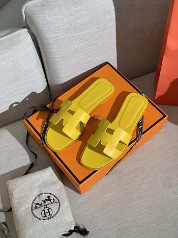 Hermes Oran Sandal Yellow Leather 007
