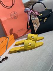 Hermes Oran Sandal Yellow Leather 007 - 2