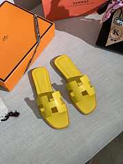 Hermes Oran Sandal Yellow Leather 007 - 3