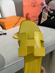 Hermes Oran Sandal Yellow Leather 007 - 5