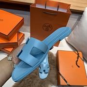 Hermes Oran Sandal Light Blue Leather 008 - 6
