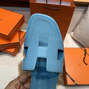 Hermes Oran Sandal Light Blue Leather 008 - 5