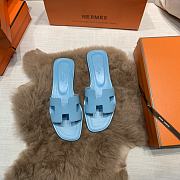 Hermes Oran Sandal Light Blue Leather 008 - 3