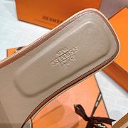 Hermes Oran Sandal Brown Leather 00 - 2