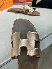 Hermes Oran Sandal Yellow Copper Leather 010 - 6