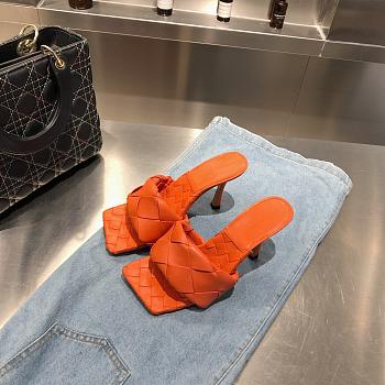 Bottega Veneta BV Lido Logo Detailed Sandals Orange 005